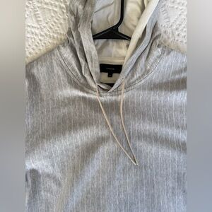 Vince Men’s Heather Gray Pinstripe Pullover